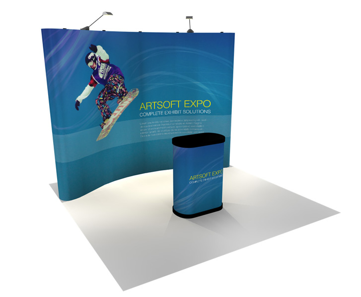 10ft Curved Popup – Artsoft Expo Solutions Inc.